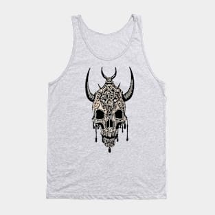 Tribal Tattoo Bulls Skull Tank Top